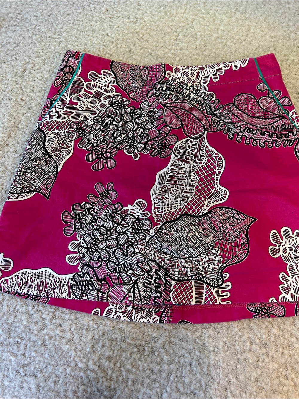 Lady Hagen Fuchsia Floral Mini Skirt